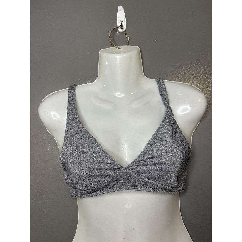 GapBody Bralette Bra Womens Medium Gray Jersey Wireless Adjustable Straps